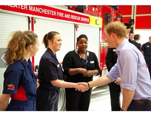 Aspiring Fire Fighter Lucy Meets Prince Harry